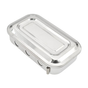 Plateau chirurgical en acier inoxydable réutilisable pour instruments dentaires avec couvercle, plateau creux de haute qualité pour la vente en gros B2B - Product Image 3