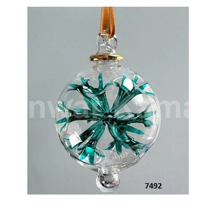 Verre clair peint à la main boule de verre ornements suspendus meilleur décoratif pour la fête du nouvel an boule de verre de noël ornements suspendus - Product Image 3