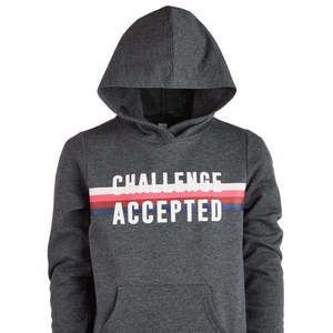 Felpa con Cappuccio ID Ideology Taglia Piccola per Ragazze Grandi, Grigia, Lavorata a Maglia con Stampa Grafica - Product Image 3