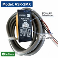 Capteur photoélectrique diffuseur A3R-2MX 2m, sortie relais universelle AC/DC pour automatisation industrielle, IP65, NO+NC, interrupteur infrarouge 5A