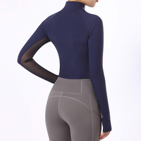 Camisas de manga larga ecuestres OEM para mujer Primavera Verano Protección solar Competición Clasificación Stand Collar para ropa de equitación