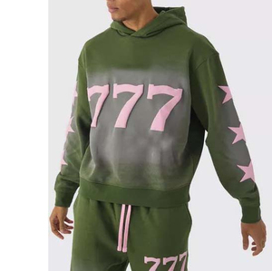 Wholesale Winter 430G 100% Cotton Pocket Zip Hoodies High Quality Custom Streetwear Oversized Drop Shoulder Hoodie - Product Image 3