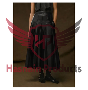 กระโปรงหนังลำลองสำหรับผู้หญิงกระโปรงยาวใส่สบายมีสไตล์สำหรับฤดูหนาว - Product Image 1