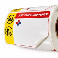 Étiquettes personnalisées imperméables pour flacons de médicaments sur ordonnance, rouleaux thermiques, autocollants adhésifs pour pharmacies, impression UV