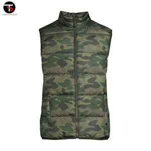 OEM personalizado de los hombres de invierno a prueba de viento Casual ropa exterior de talla grande transpirable cuello mandarín chaleco acolchado mejor calidad - Product Image 5
