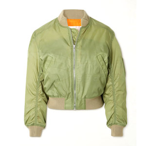 Chaqueta de bombardero para mujer adulta de estilo único Color sólido transpirable-Producto terminado - Product Image 1