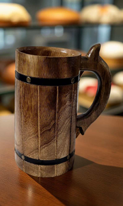 Mug en bois de manguier de luxe de haute qualité, 100% naturel et écologique, pour la bière, le café, le thé et l'eau, avec emballage personnalisé - Product Image 5