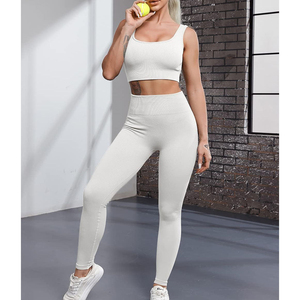 Nuevo transpirable y cómodo de alta calidad con impresión de logotipo personalizado Yoga Gym Wear 2024 Women Yoga Set - Product Image 1