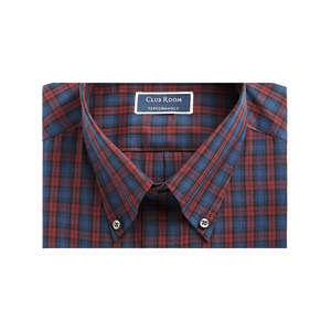 Camicia da Uomo Regular Fit Club Room in Popeline Antipiega Vestibilità Slim Business Casual Rossa Taglia 18X34-35 - Product Image 2