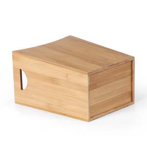 Bamboo Trash Can Wastebasket 2 Gallon Small Garbage Can Waste Basket <b>Recycling</b> <b>Bin</b> Container for Bedroom Bathroom <b>Kitchen</b>, - Product Image 6