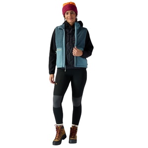 Chaleco cómodo de lana para mujer con cremallera suave y bolsillos anchos Chaleco cómodo de poliéster de algodón altamente cálido - Product Image 5