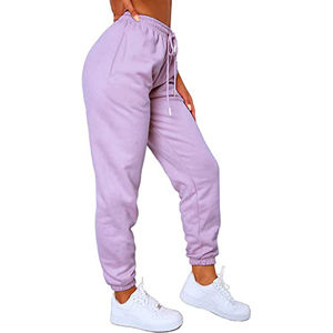 Breathable <b>Ladies</b> Sweat Pants Slim Fit Running Sports Sweatpants For Women <b>Elastic</b> <b>Waist</b> Closure New Design Blank Sports Wear - Product Image 5
