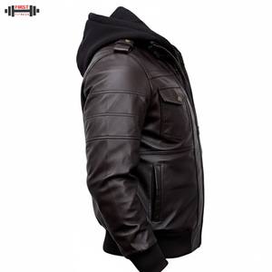 Chaqueta de Invierno de Cuero Genuino Negro para Hombre, Resistente, Impermeable, Transpirable, de Alto Rendimiento, para Clima Frío - Product Image 5