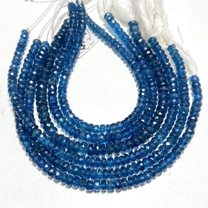 Venta al por mayor de cuentas de forma Rondellel facetadas de apatita de neón, cuentas naturales de calidad AAA para la fabricación de joyas - Product Image 1