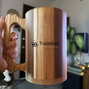 Tradebyd Taza de madera para amantes del café taza rústica tallada a mano mejora cada cerveza en casa - Product Image 2