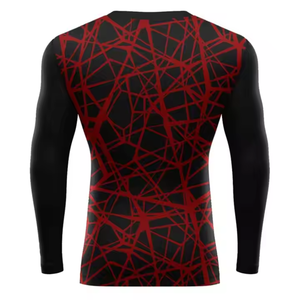 Compresión Hombres Rash Guard Plain MMA manga larga Rush Guard sublimación impresa rashguard Alta calidad OEM MMA rushguard - Product Image 2