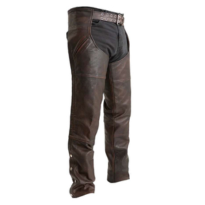 Top Primum Quality Windproof Winter Solid Color Casual Design Leather <b>Chaps</b> Wholesale Prices Regular Length - Product Image 1