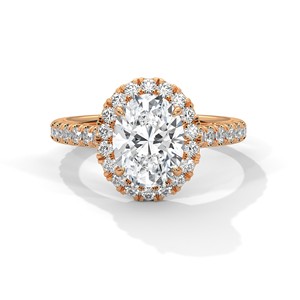 2.0ct Oval Cut CZ Halo Engagement <b>Ring</b> with Pave Band 925 Sterling <b>Silver</b> Bridal Wedding Jewelry Cubic Zirconia <b>Solitaire</b> <b>Ring</b> - Product Image 2