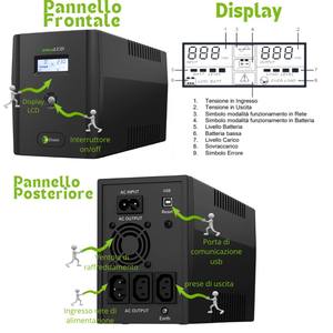 Nemolcd Dòng cung cấp điện liên tục tương tác (Up) 200/2000VA 900W với màn hình <span class=keywords><strong>LED</strong></span> - Product Image 2