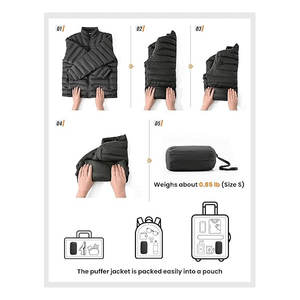 Chaqueta de invierno acolchada con aislamiento, ligera, Unisex, resistente al agua, poliéster, soporte de guata, Abrigo acolchado frontal - Product Image 3