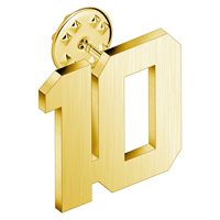 Broches personnalisées sur mesure en forme de pièce de monnaie avec numéro 0-100, plaquées or, pour costumes, cravates, chapeaux, hommes et femmes