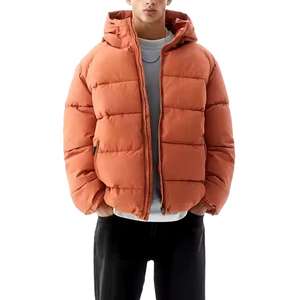 Chaquetas acolchadas con logotipo personalizado para hombre, diseño sólido de invierno con capucha, Material de tela del fabricante profesional XL - Product Image 1