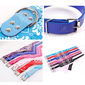Elegante Collare Bandana per Animali Domestici in Poliestere Taglia M Regolabile con Stampa Decorativa e Sciarpa - Product Image 4