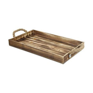 Plateau de service en bois avec poignée Plateau de service rectangulaire pour table à manger Plateau décoratif à bas prix - Product Image 5