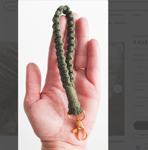 สายรัดข้อมือ // ไอเดียของขวัญ // สายรัดข้อมือพวงกุญแจ Macrame แฮนด์เมด BOHO // ไอเดียของขวัญ - Product Image 2