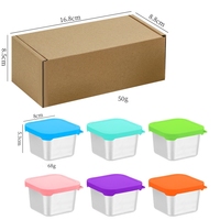 Boîte à salade carrée en acier inoxydable avec couvercle en silicone, récipient hermétique pour le déjeuner, boîte de rangement alimentaire étanche pour le bureau et l'extérieur