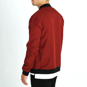 Chaqueta Bomber Hip Hop Personalizada de Alta Calidad para Hombre, Chaqueta de Invierno con Cuello Alto, Tela de Lona Ecológica, Tinte Liso, Cierre de Cremallera - Product Image 2
