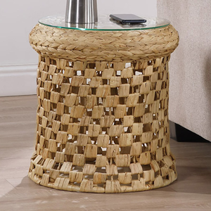 Table d'appoint en jacinthe d'eau à carreaux fabriquée au Vietnam matériaux écologiques meubles de maison décoration de la maison en gros - Product Image 6