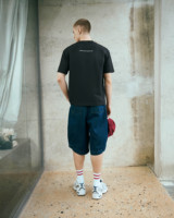 T-shirt imprimé à manches courtes et col rond pour homme, coupe ample, style décontracté, en coton et polyester tricoté, anti-plis, respirant