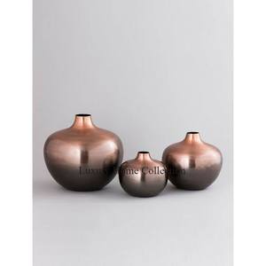 Pomegranate Shape Metal Durable Flower <b>Vase</b> <b>Set</b> of 3 Metal Crafts From Luxury Home Collection Products at Attractive Price - Product Image 1