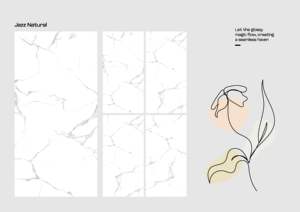 กระเบื้องพอร์ซเลนลายหินอ่อนมันวาวขนาด800X1600มม. gvt pgvt vitrified สำหรับตกแต่งภายในพื้นและผนังบ้าน - Product Image 3