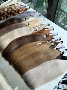 ผมแท้เวียดนามคุณภาพสูง 100% แบบเป็นมัด ต่อผมตรงและแบบลอน สีต่างๆ # 1B # PLA แบบเต็มความยาว ซุปเปอร์ดับเบิ้ลดรอว์น - Product Image 3