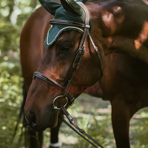 Bonnet anti-mouches au crochet confortable pour chevaux couvre-oreille léger respirant et lavable fait à la main au Pakistan bonnet d'oreille parfait - Product Image 5