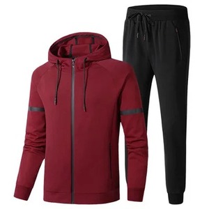 Nouveaux ensembles de sport hommes 7XL 8XL vêtements de sport amples printemps coupe-vent Gym à capuche costume Polyester classique Sport costume mâle course Jogging ensemble - Product Image 1