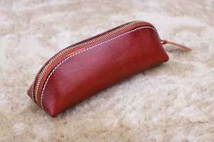 <b>Wholesale</b> Custom <b>Premium</b> Grain Leather Pencil Pen Zip Case Handcrafted <b>Cosmetic</b> Bag Kids Pouch <b>Premium</b> FBA Product - Product Image 5