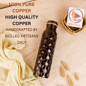 Bouteille d'eau en métal ayurvédique personnalisée en cuivre naturel antique excellente pour l'entretien de la santé verres certifiés - Product Image 5