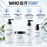 Kit de soin du cuir chevelu professionnel OEM : Shampoing purifiant, gommage exfoliant, sérum capillaire, soin des racines, soin du cuir chevelu pour la santé du cuir chevelu