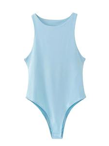 ชุดว่ายน้ำแบบชิ้นเดียวสำหรับผู้หญิงชุดว่ายน้ำลำลองแขนกุดสำหรับฤดูร้อน - Product Image 3