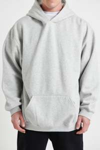 Vente en gros de sweat à capuche Techwear 100% coton surdimensionné avec poches cachées teint uni pour l'hiver - Product Image 3