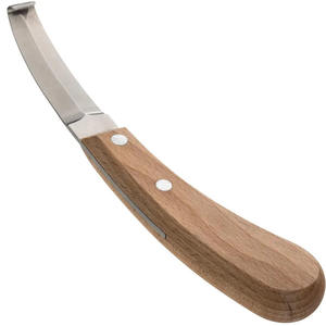 High Quality Professional Stainless Steel Hoof Knife with Wood Handle Custom Logo Veterinary Instrument for Animal Care - Product Image 2