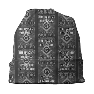 Bonnet unisexe chaud et respirant pour adulte, personnalisé avec logo, imperméable, motif Compas et Équerre, idéal pour le cyclisme en automne - Product Image 4
