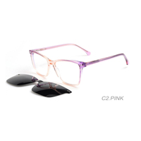 Lunettes de vue FEROCE pour femmes, montures œil de chat design, en acétate, avec clips optiques