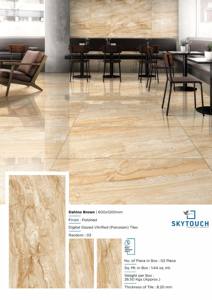 Livraison rapide Carrelage en porcelaine poli et émaillé moderne 600x600mm 2x2 pouces Couleur beige brun Absorption d'eau faible 0,5% Intérieur - Product Image 3