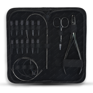 Top Rated Hair Extensions Tools Loop Tool Hair Separating <b>Clips</b> Two Hole Plier Stainless Steel Microlink Beads Parting <b>Ring</b> - Product Image 1