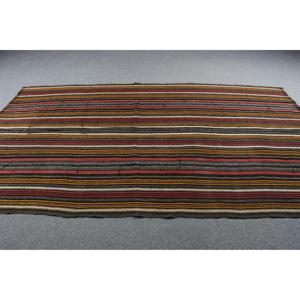 Tapis de 6,3 x 9,6 pieds, tapis turc vintage, tapis oriental en laine noire - Product Image 3