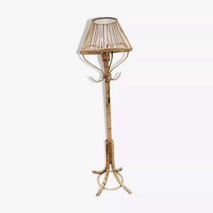 Nouvel arrivage de lampe en rotin indonésien de luxe support de base longue canne abat-jour debout meubles de maison - Product Image 2